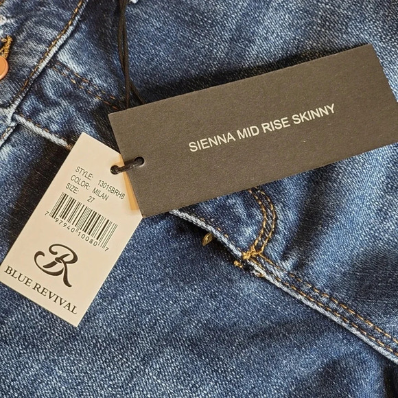 BLUE REVIVAL Women's Sienna Mid-Rise Skinny Jeans Milan Medium Wash Size 27 New - Picture 12 of 16